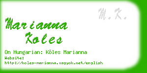 marianna koles business card