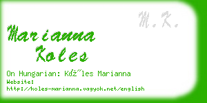 marianna koles business card